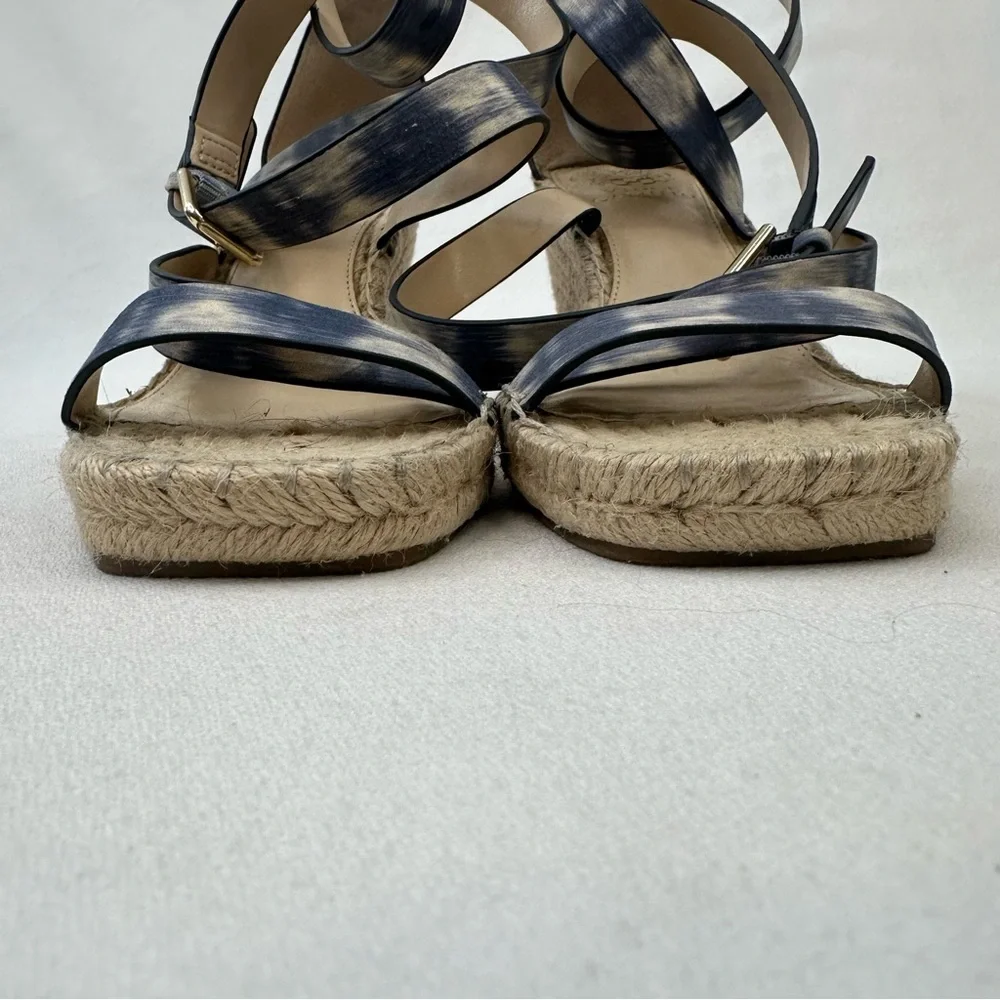 Vince Camuto Mesteria Platform Wedge Espadrille Sandal 8.5 Blue